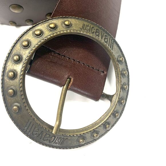 Vintage Just Cavalli Studded Leather Belt Unisex - Picture 3 of 11